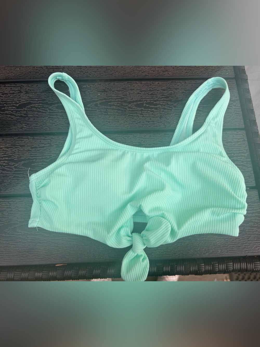 Teal bikini top